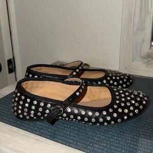 Steve Madden Vinetta Rhinestone Mary Jane Flats Womens 6